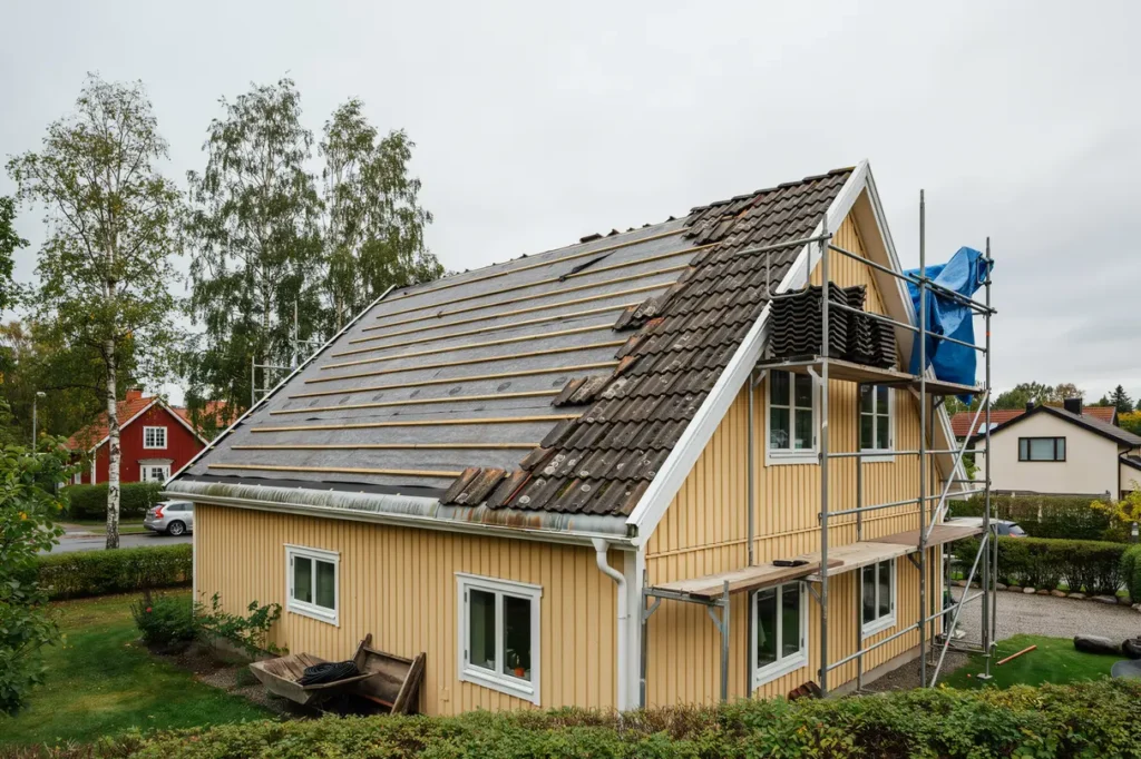 takbyte p villa tecken p att det r dags materialval och vanliga kostnader